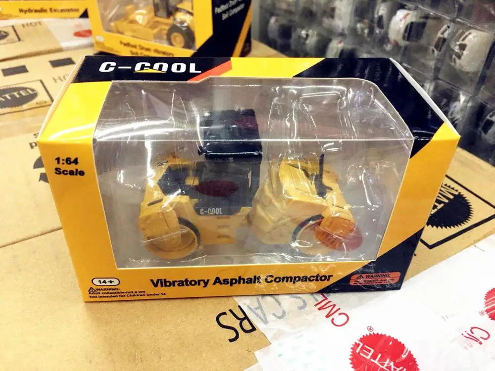 

1/64 Diecast Construction vehicles Vibratory Asphalt Compactor C-COOL Model