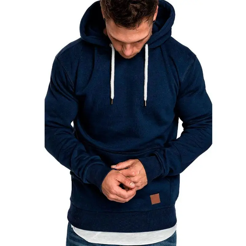 Mens Solid Color Outdoor Fitness Hoodie Sweatshirt Hooded Zipper Jumper Top Casual | Мужская одежда