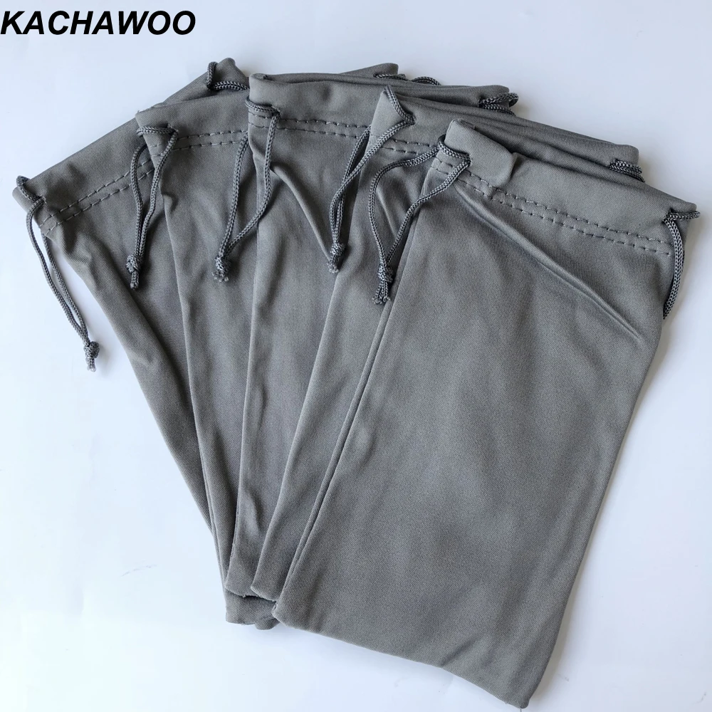 

Kachawoo 100PCS Gray Bag for Sunglasses Soft Pouch Storage for Glasses Reading Glasses Bag Customize Logo Wholesale