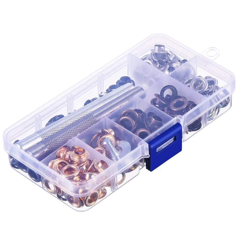 1/4 дюйма Комплект для втулки 200 наборов люверсов с 3 шт. набор инструментов