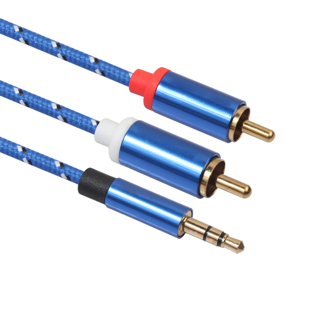 5-метровый RCA-кабель 2 RCA штекер-гнездо 3 5 мм адаптер аудиокабель Aux кабель для IPhone
