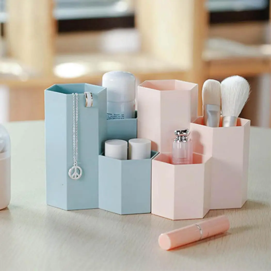 Ручка Контейнер для косметики коробка Настольный органайзер Косметическая