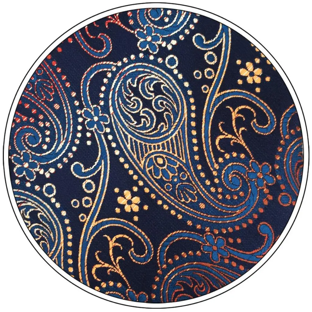 BH26 Brand New Mens Pocket Square Navy Multicolor Paisley Silk Dress Wedding Fashion Hanky 12.6&quot | Аксессуары для одежды