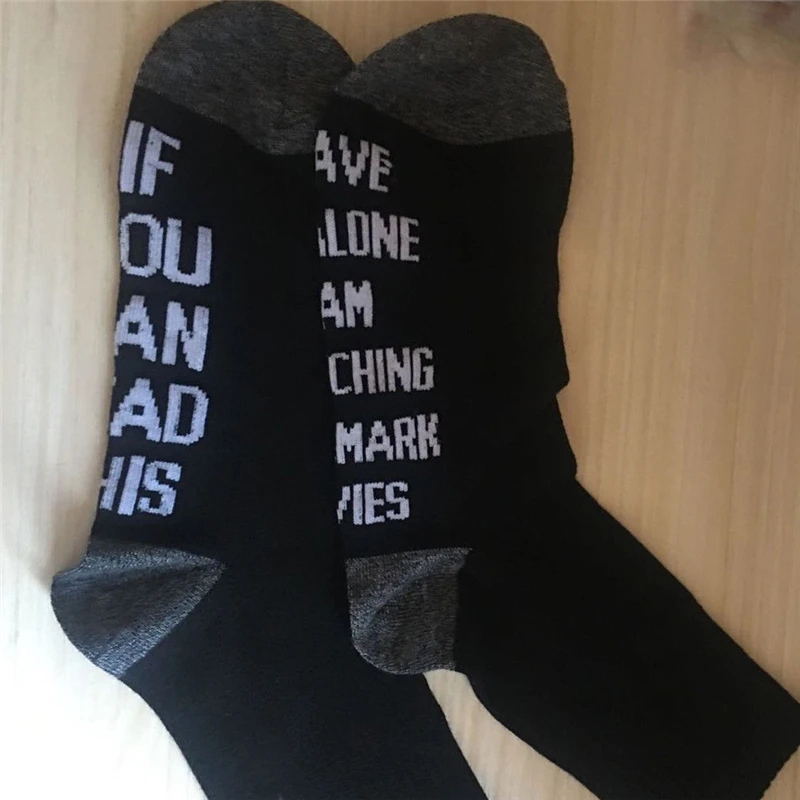 Fashion Unisex Men Women Business Casual Cotton Socks Spring Summer Autumn Winter Funny Words Personality Letter Print | Женская одежда