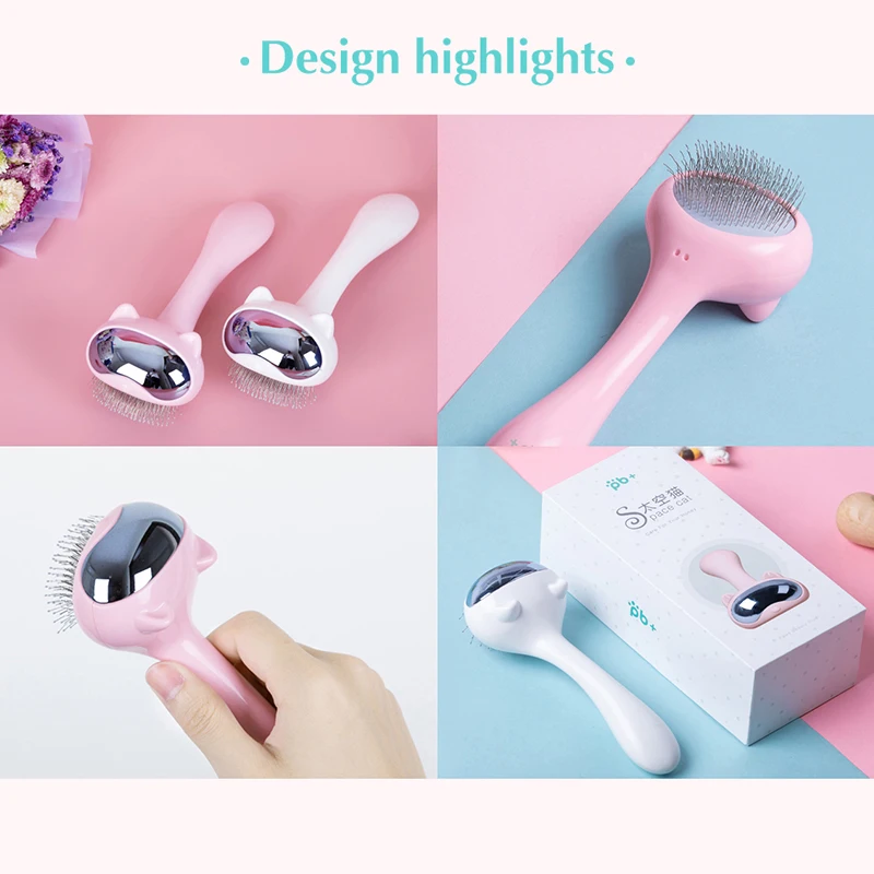Cat Brush Grooming Dog Comb Kitty Hair Remover Deshedding Cleaning Massage Tools for Cats Kitten Puppy Small Medium Large Dogs | Дом и сад