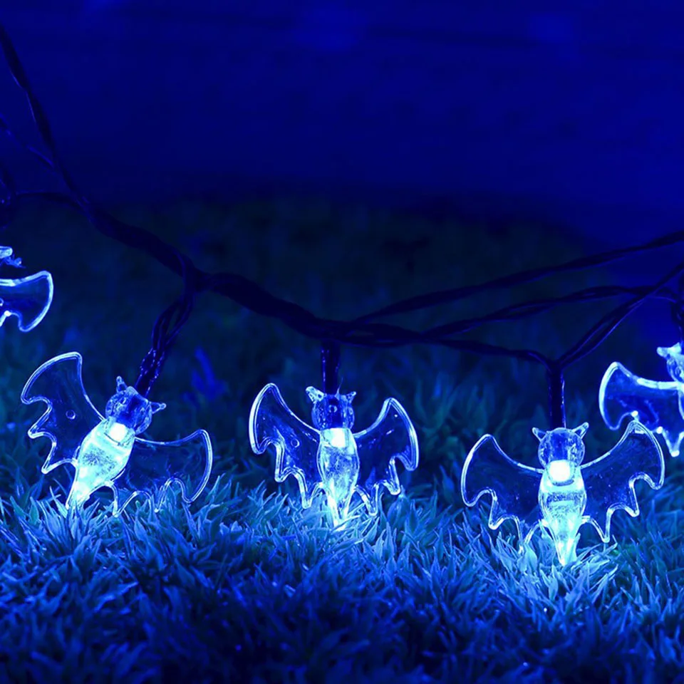 Хэллоуин насекомых luces solares weird декор Освещение летучей мыши 10/20 Вт 30 светодиодный