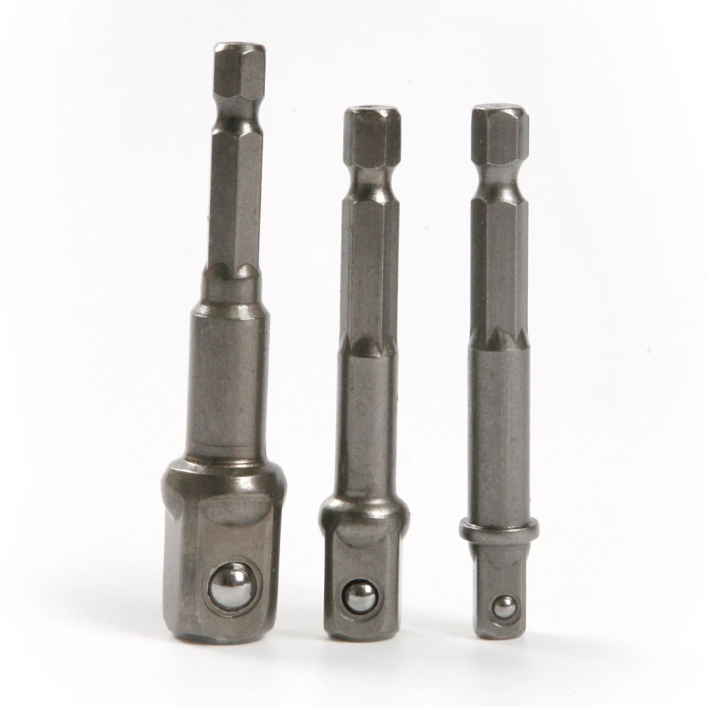 3 шт./компл. 1/4 &quot3/8&quot 1/2 &quotпереходник для наконечника дрели с шестигранным