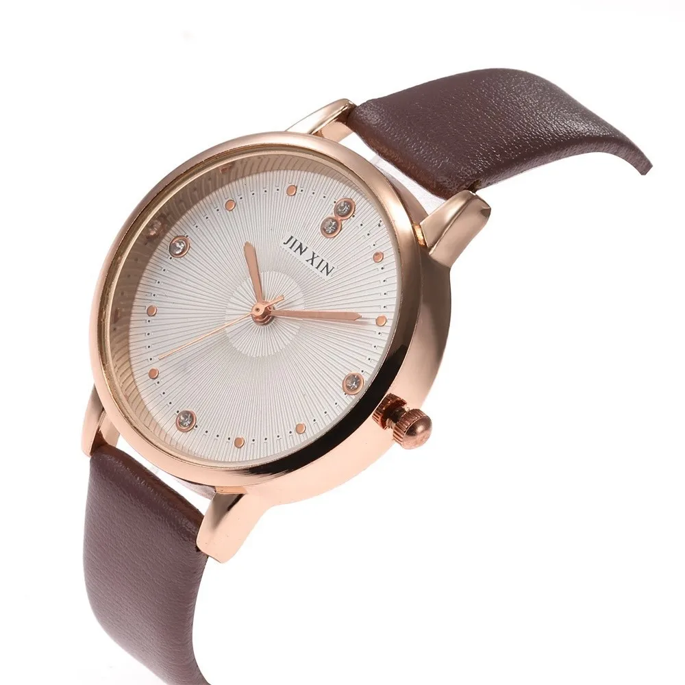 Rwlogio Feminino роскошные женские кварцевые часы кожаные Наручные модные крутые