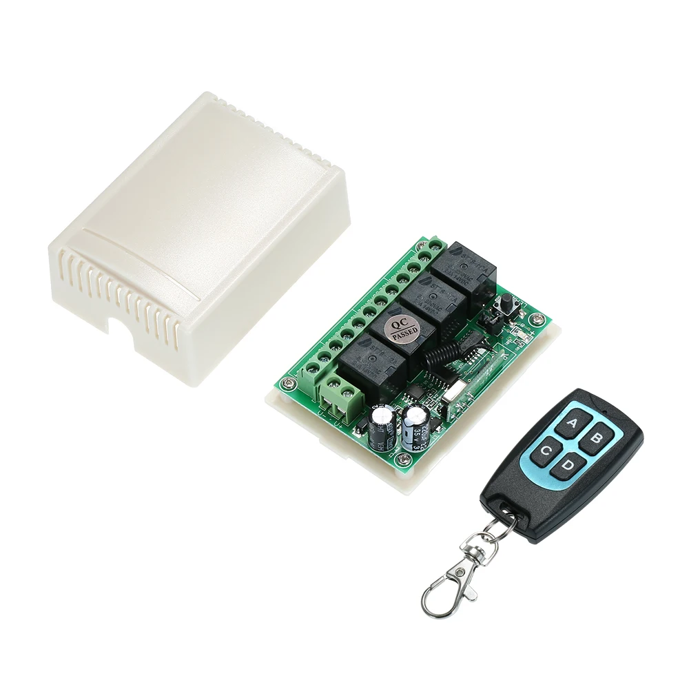 DC12V RF релейный модуль приемника передатчик тумблер умный дом автоматизация + DC 12V