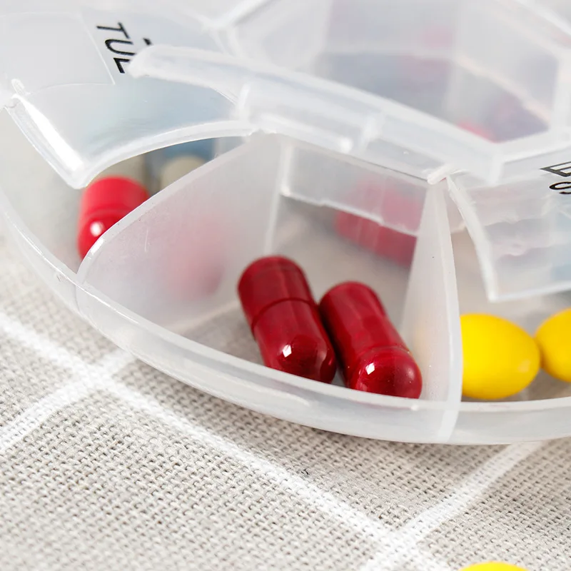 Medecine коробка для хранения Еженедельный мини medecine Организатор 7 дней Pill