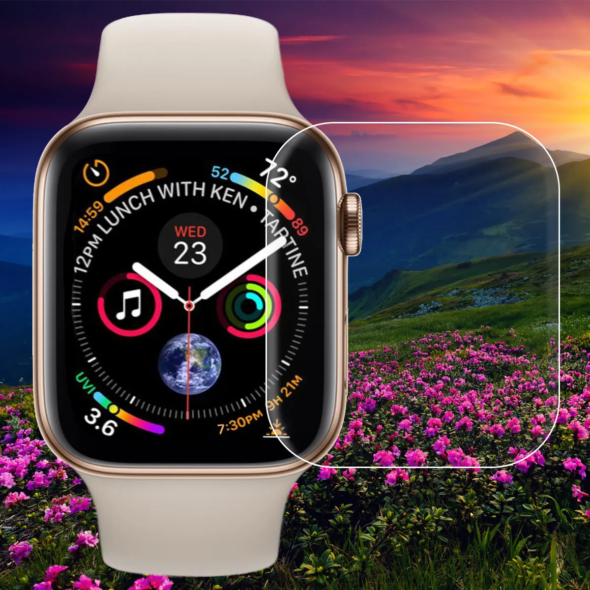 2 шт. защита для экрана Apple Watch серии 4 40 мм 44 мягкая прозрачная защитная пленка i