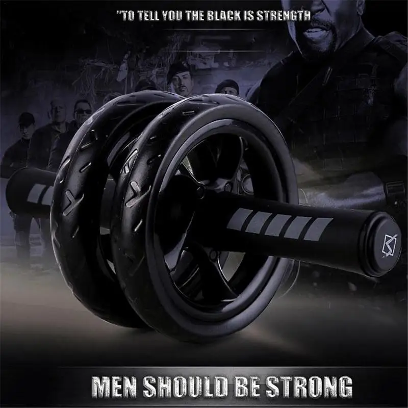 New Keep Fit Wheels No Noise Super Mute Double Abdominal Wheel Ab Roller For Exercise Fitness Equipment | Спорт и развлечения
