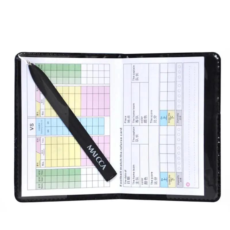 

Football Red And Yellow Cards Record Red Card Yellow Card Referee Tool Equipment With Leather Case And Ballpoint Pen