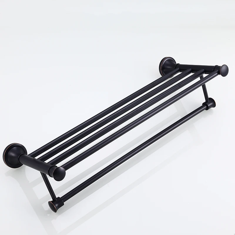 Towel Racks Brass Made BathroomTowel Rack with Shelf Movable Black Holder Double Bathroom Accessories | Обустройство дома