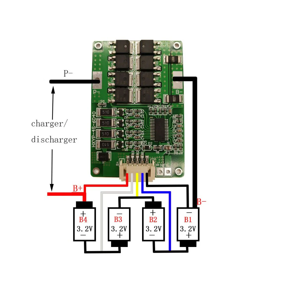Фосфат BMS литий-железо-фосфатная плата защиты аккумулятора 4S 12V 18A LiFePO4 с балансом