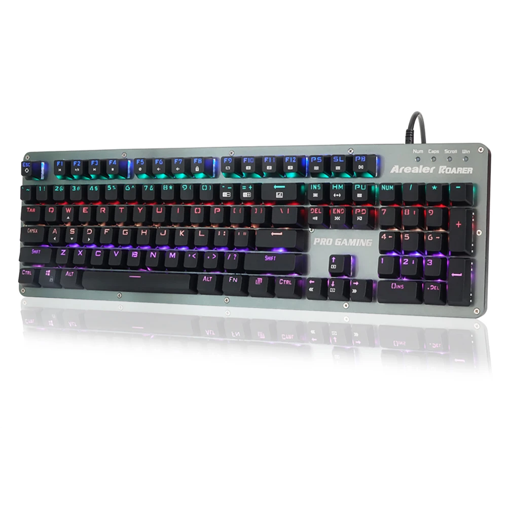 Arealer Roarer 104 клавиши Keybaord RGB синие переключатели Механическая игровая Макросъемка