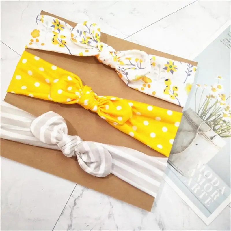 Three-in-one assembly / autumn and winter baby hair band female bow cotton headband newborn head jewelry | Детская одежда и обувь
