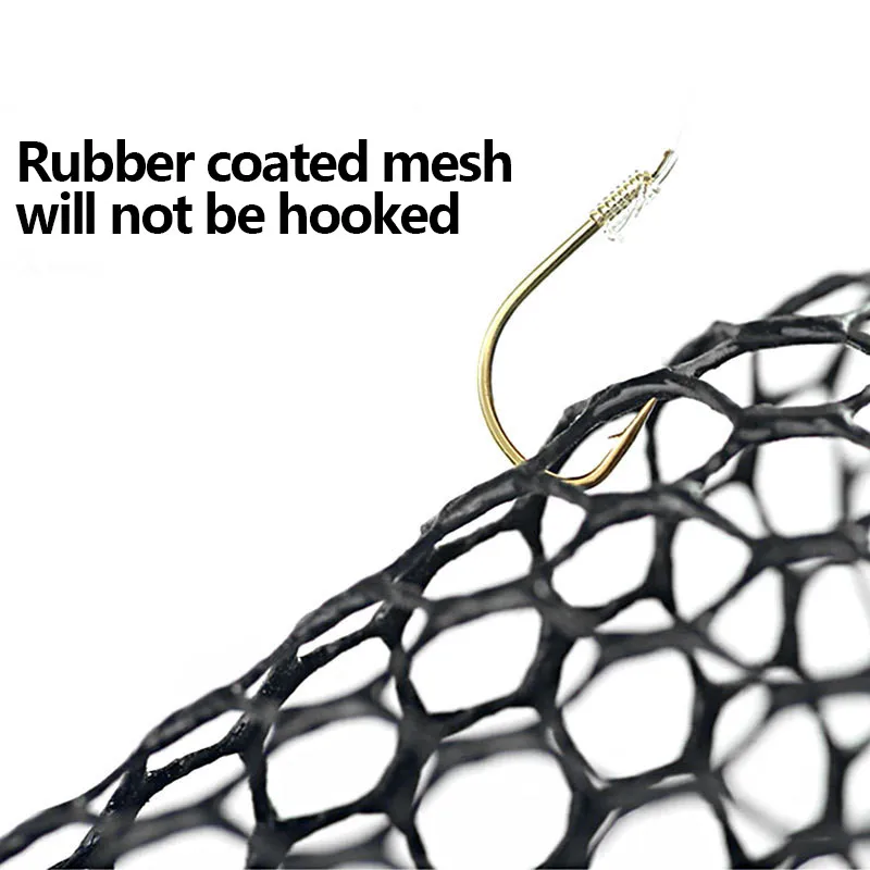 Foldable Head Fishing Nets Brail Aluminum Alloy Removable Landing Net For hand Anti adhesive Accessories|Рыболовные сети| |