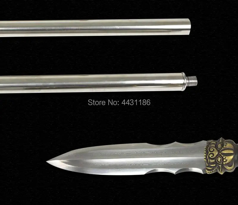 194 см * стальная ручка KungFu длинное копье WuShu Spear дамасский меч стальной острый