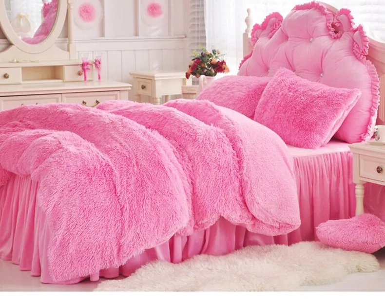 

Fluffy Plush Fleece Blankets for Bed Soft Throw Blanket Air Conditioning Manta Solid Bedspreads Cobertor Girl Wedding 48