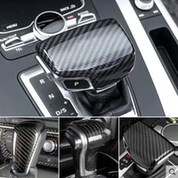 auto accessories carbon fiber gear shift cover decoration sticker protector for audi a3 a4 a5 a6 a7 q5 q7 s3 s6 s7 car styling
