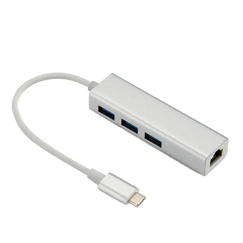 COMFAST 3 Port USB 3.0 Hub Type C to RJ45 Network Card Adapter for MacBook | Компьютеры и офис