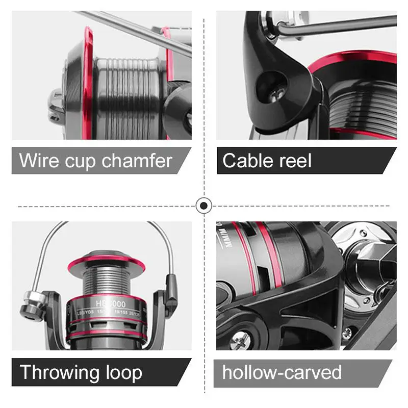 Spinning Wheel Squid Fishing Reels Left Handle Metal Shaft Rear Tug tool Scroll Rocker with Alloy Wire Cup High Precision | Спорт и