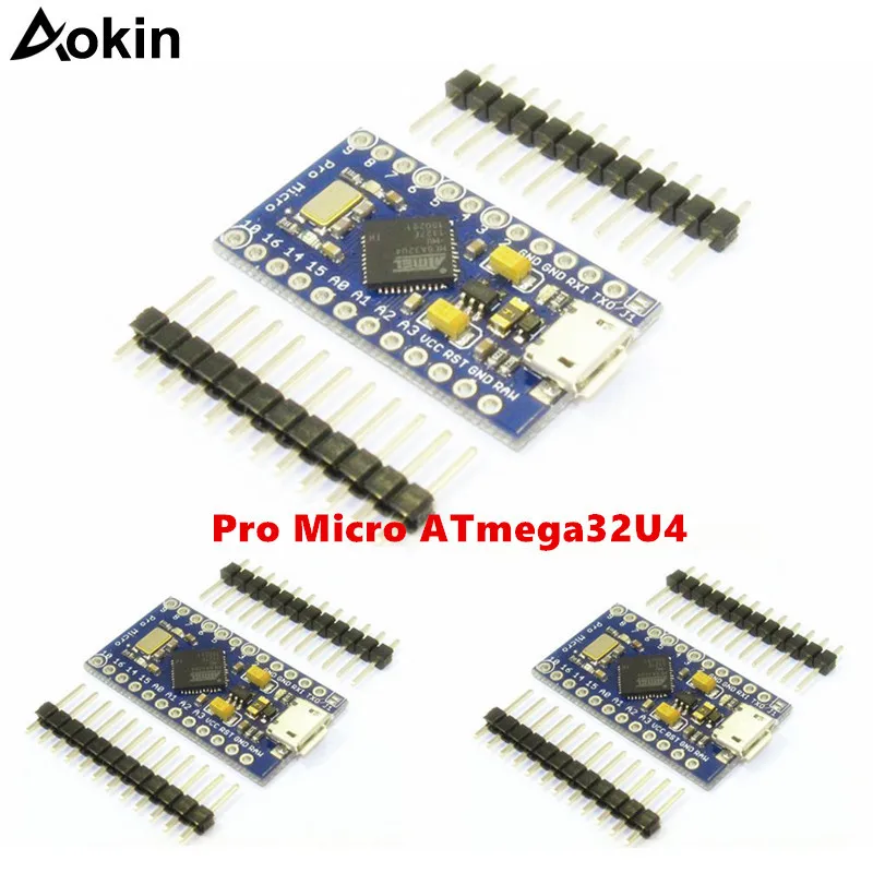 Сменный ATmega32U4 Pro Micro 5 в 16 МГц для arduino Mini с 2 рядным контактным разъемом Leonardo Usb