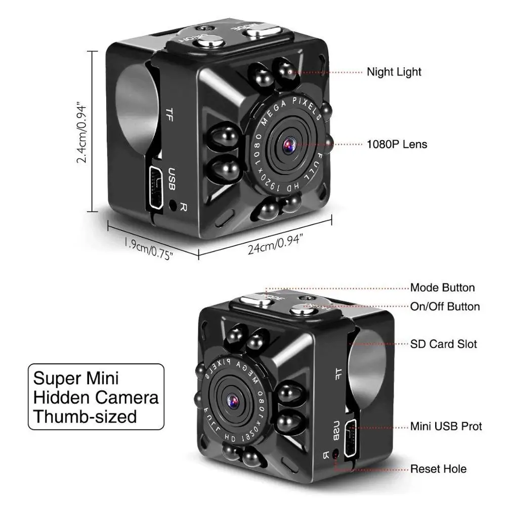 EastVita Mini Camera 1080P HD DVR Night Vision Camcorder Video Recorder Motion Detection Sport | Безопасность и защита