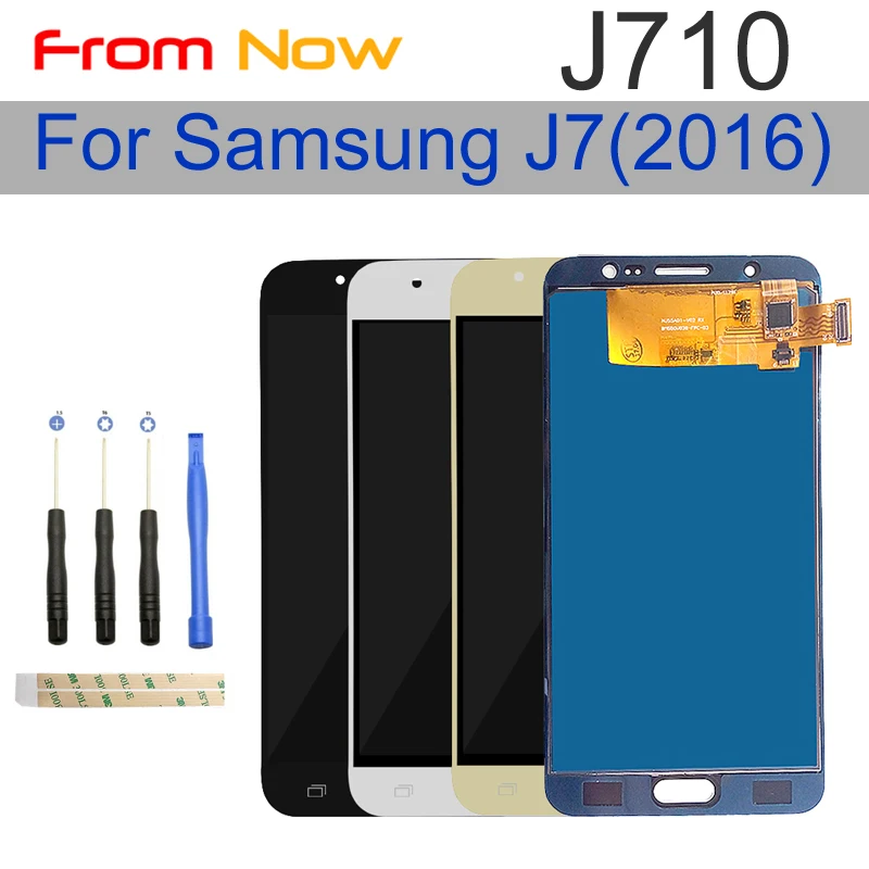 Для Samsung Galaxy J7 2016 J710FN J710F J710M J710 ЖК дисплей сенсорный экран дигитайзер яркость