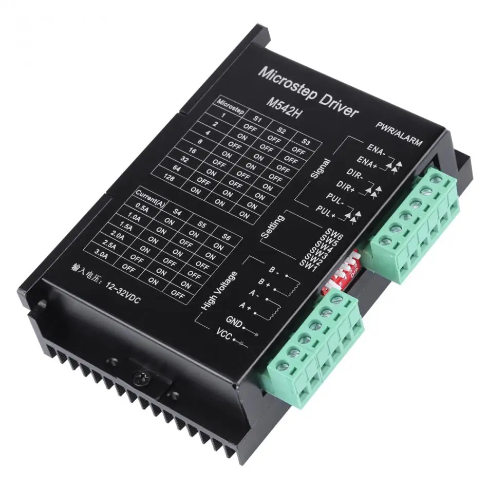 Модуль Драйвер шагового двигателя M542H DC 12 32V 3A 128 драйвер для 2 фазного 4 гибридного