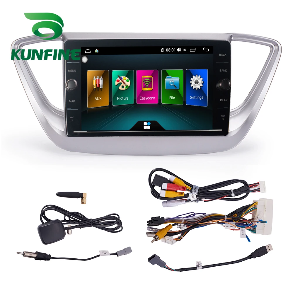 Восьмиядерный ПЗУ 64 ГБ Android 8 1 автомобильный DVD GPS навигационный плеер Deckless стерео