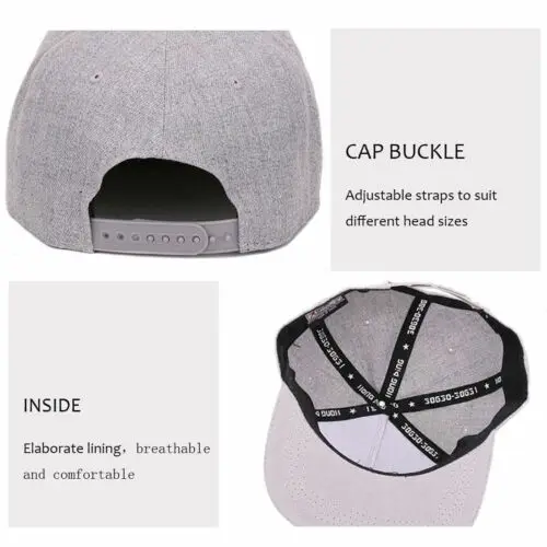Мужская бейсбольная Кепка Snapback новая черная простая в стиле хип хоп Регулируемая