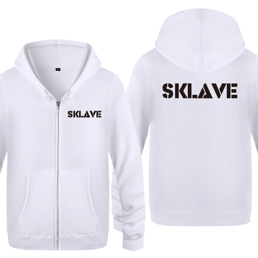 Sklave креативные толстовки с надписью мужские 2018 флисовые кардиганы на молнии