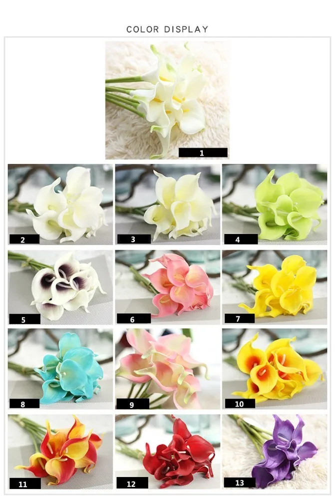 Qianxiaozhen 4 шт. Искусственные цветы Calla для Свадебные фальшивые Цветы Букет