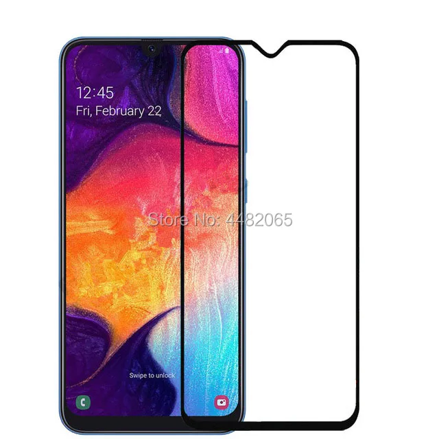 

2Pcs For Samsung Galaxy A50 Glass Tempered Glass On for Galaxy A50 Film Full Glue Screen Protector for Samsung Galaxy A50 Guard