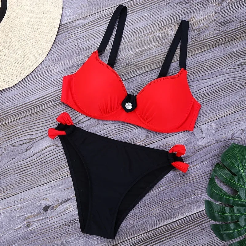 Lefeel Push Up Купальник сплошные бикини комплект пикантные купальники для малышек