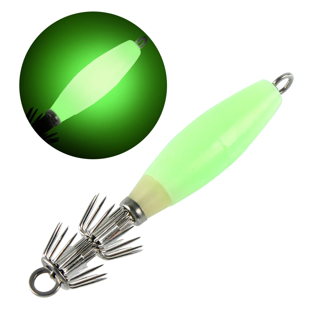 5 штук люминесцентных похожая на настоящую крючки с блесной в виде кальмара