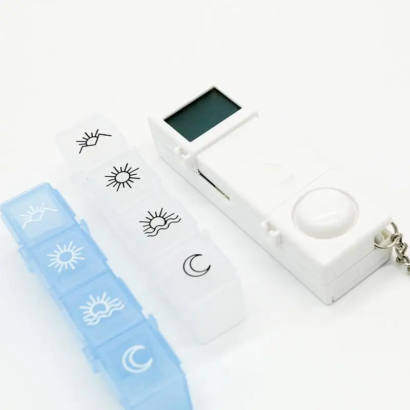 7 Days Portable Pill Dispenser Reminder Timer Box Organizer 28 Cell LCD Intelligent Medicine Alarm U3 | Красота и здоровье