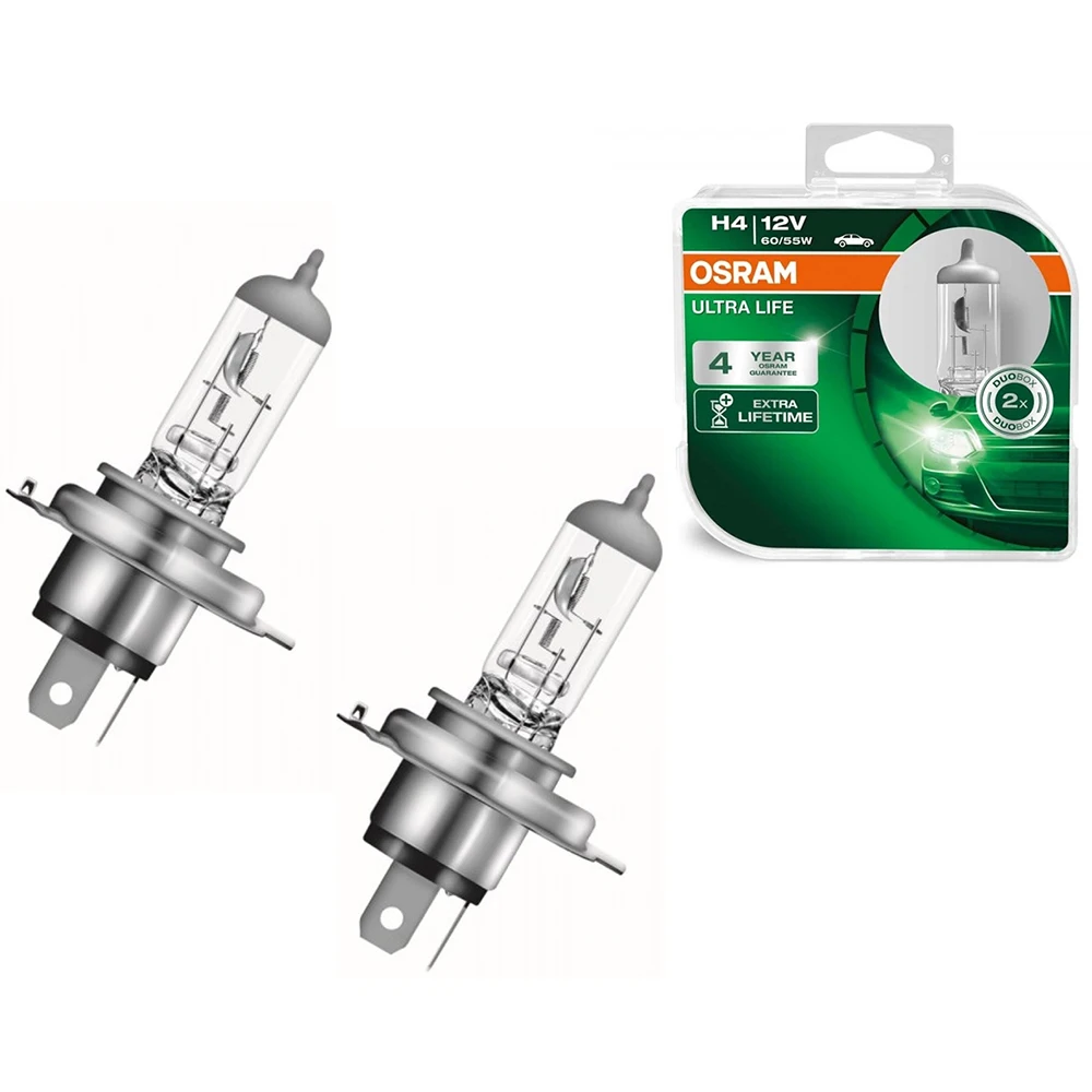 Галогенная лампа H4 OSRAM ULTRA LIFE 2 шт.|Лампы для автомобильных фар (галогенные)| |