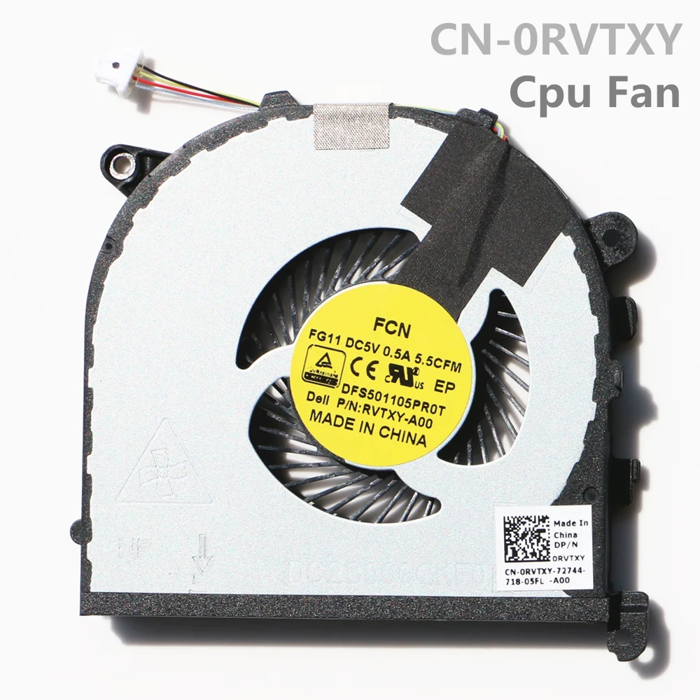 

Новый CN-0RVTXY CN-036CV9 Cpu и VGA вентилятор для Dell XPS15 9550 Cpu Gpu Вентилятор охлаждения