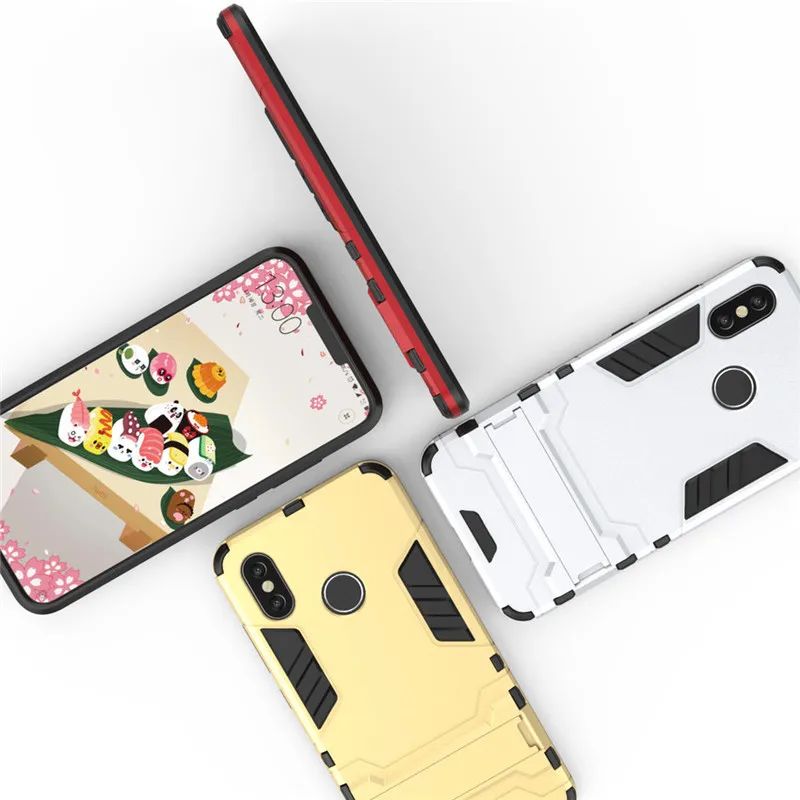 Armor Shock Proof Case For Xiaomi Redmi 7 Note 6 Pro Shield PC+Silicone Phone Cases Cover On Shell |