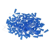blue 1 inch 22ga plastic spiral connector dispensing needles with pp blunt tip needle pack of 100