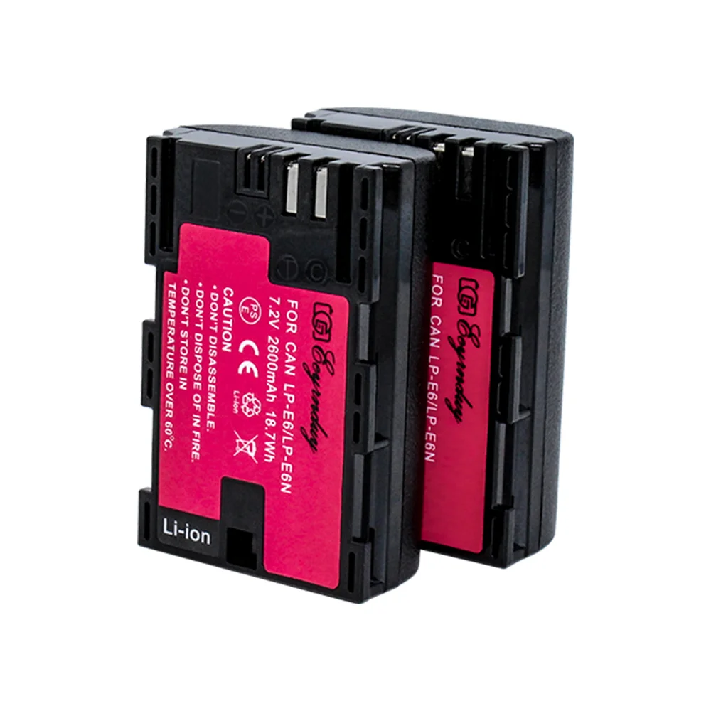 Зарядное устройство для аккумулятора 2 шт. 5D Mark II III IV 70D 5Ds 6D 80D 7D 60D R DSLR|battery for