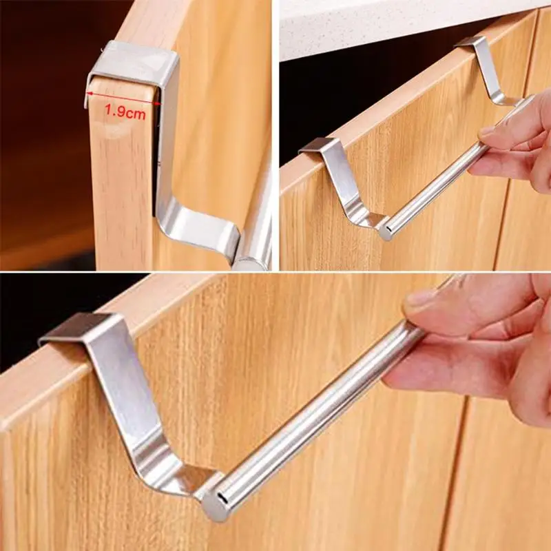 Полотенце для ванной из нержавеющей стали вешалка кухни подвесная дверцы шкафа