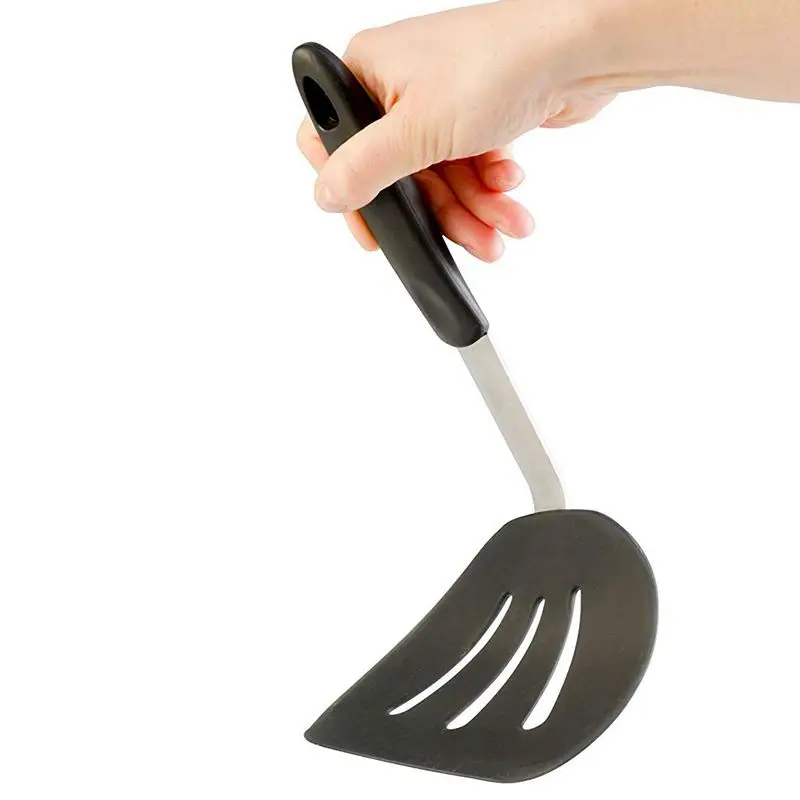 Хорошие Ручки силиконовые гибкие блинчики Тернер/шпатель черный|Другие кухонные