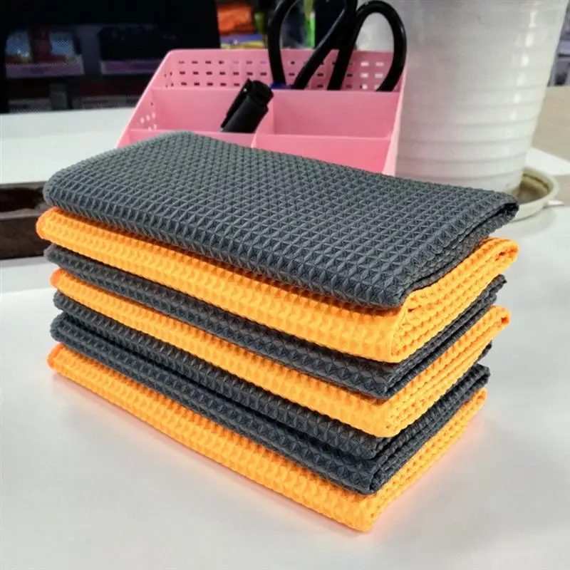 2pcs Towel Multi-purpose Durable Fiber Material Cleaning Water Absorption Cellular Weave Towels for Kitchen Bathroom Hotel | Автомобили и