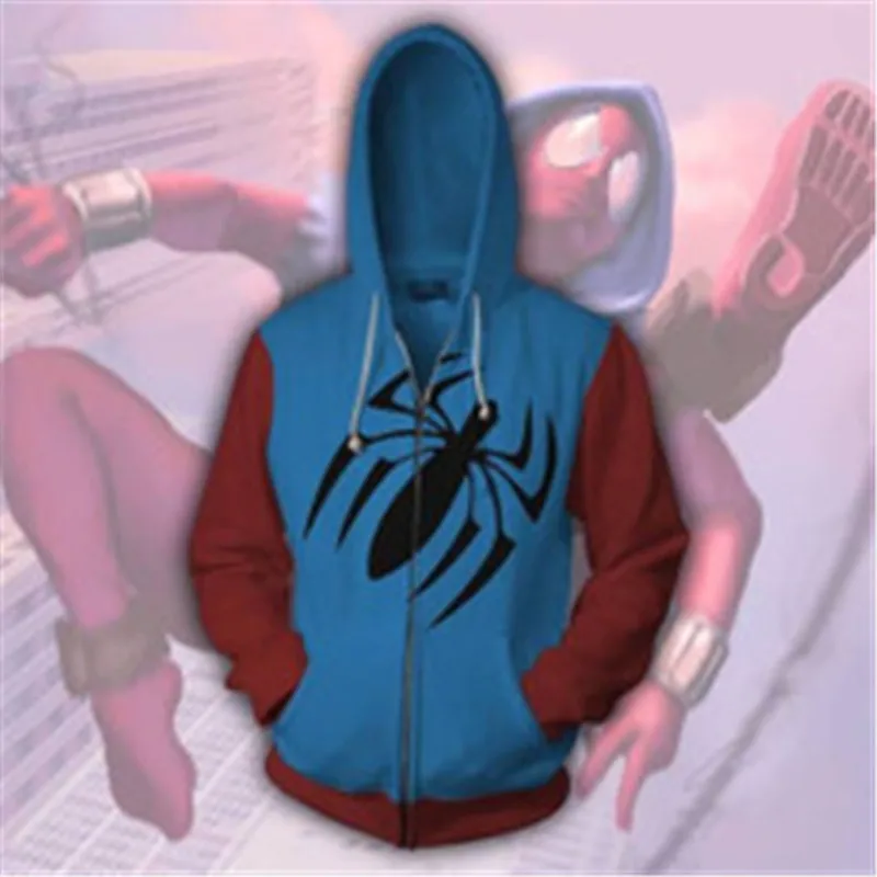 Супергерой Мстители 3 Человек паук Железный человек толстовки яд Черная пантера