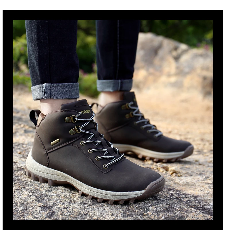 Мужские ботинки большие размеры сезон осень-зима мужские модные кроссовки на