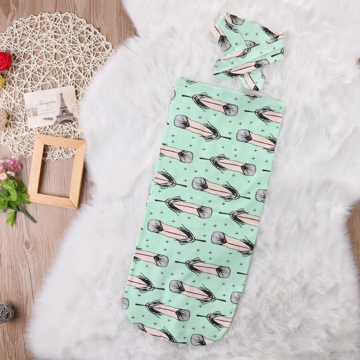Cute Cotton Swaddle Blanket Newborn Baby Kids Wrap Sleeping Bag |